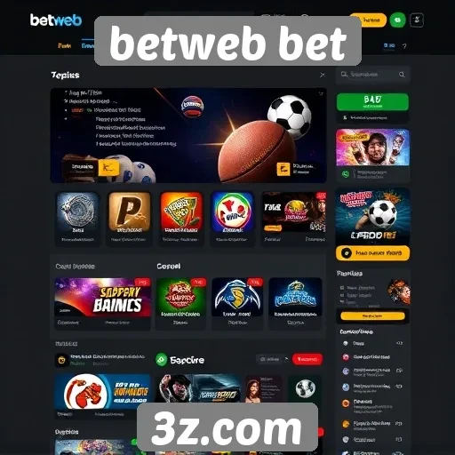 Interface do usuário do site de jogos betweb bet
